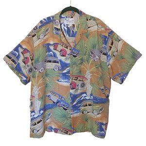 Diamond Head Woodie Car Shirt Mens 2XL Hawaiian Vintage Tropical Classic Autos